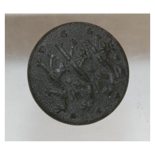 Hrknapper: gr/grnne plast, lille - 15 mm