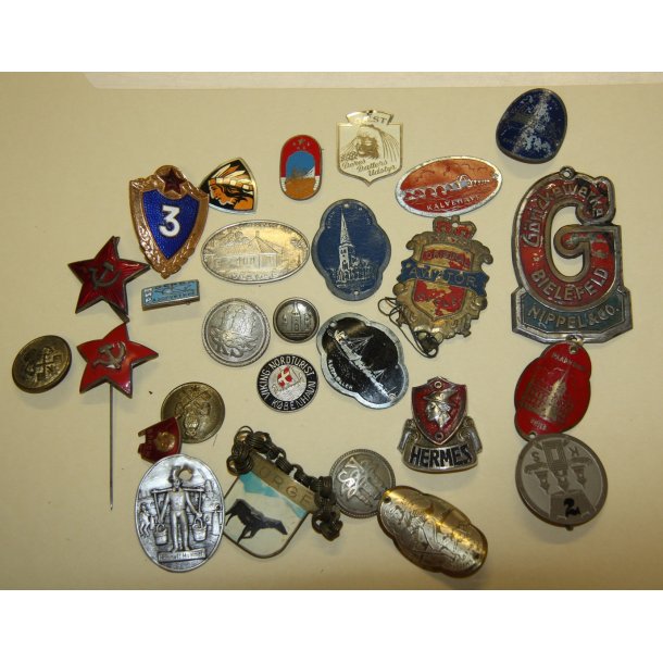 25 ass. mrker og knapper