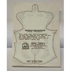 De Danske Garderforeninger: Klistermrke, til glas, 85x55 mm