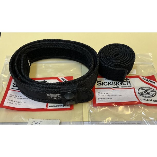 SICKINGER Belt : Outside belt nylon + Inner belt with Velcro nylon - 95 cm - width 43mm