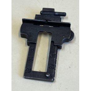 Sliding safety, scale and pin f. sight (rifle)