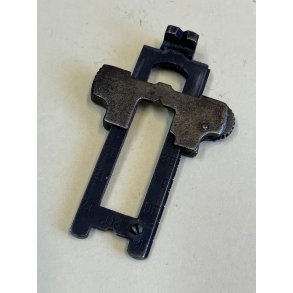 Sliding safety, scale and pin f. sight (rifle)