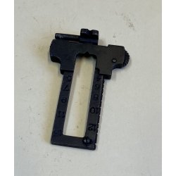 Sliding safety, scale and pin f. sight (rifle)