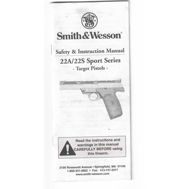 Smith &amp; Wesson M22A + 22S sport series target pistols