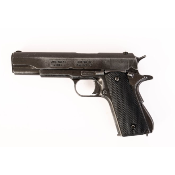 Colt 1911A1 kal. 45, brugt i bde 1. og 2. verdenskrig