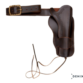 Lderhylster med blte i lder f. 1 Colt revolver