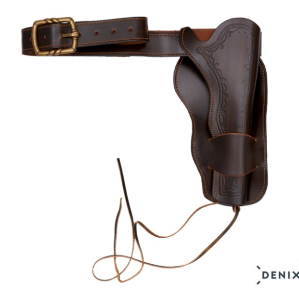 Lderhylster med blte i lder f. 1 Colt revolver