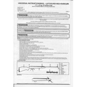 Crosman : Universal instruktionsbog - Luftgevr med knklb