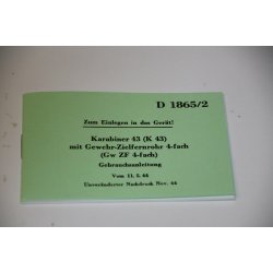 Nachdruck Gebrauchsanleitung K 43