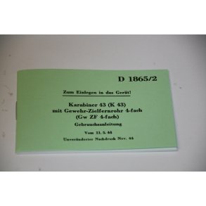 Nachdruck Gebrauchsanleitung K 43