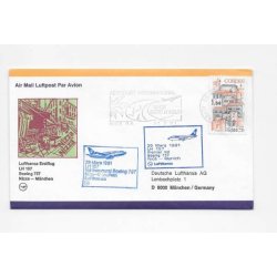 Lufthansa Marts 1981: Kuvert med kort