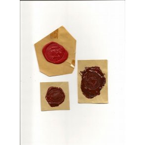 Danske militære laksegl - 3 stk.