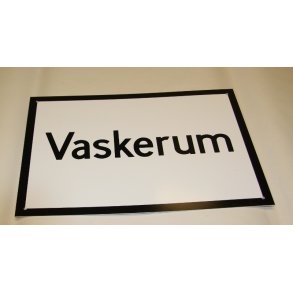 Skilt ''Vaskerum''