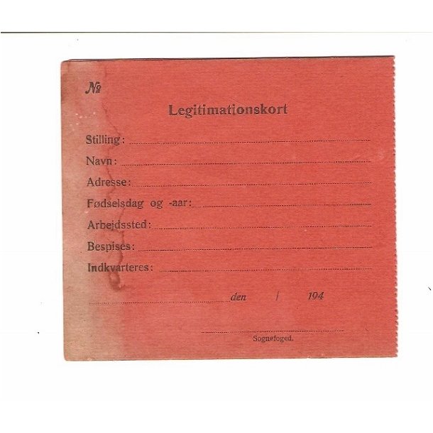 Bes&aelig;ttelsen : Legitimationskort