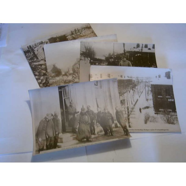 5 stk. originale fotos fra 1. verdenskrig.