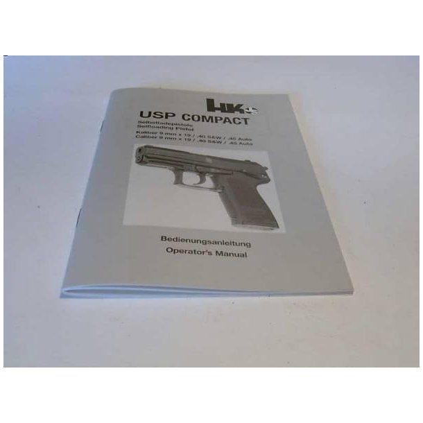 HECK & KOCH USP COMPACT pistol - brugsanvisning.