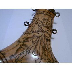 Krudt&quot;horn&quot; af hjortetak.