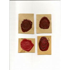 Danske militære laksegl - 4 stk.